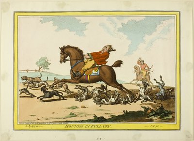 Hundar i fullt rop av James Gillray