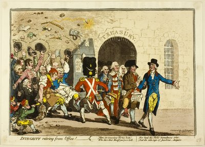 Integrity lämnar sitt uppdrag av James Gillray