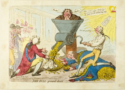 John Bull Nedläggning av James Gillray