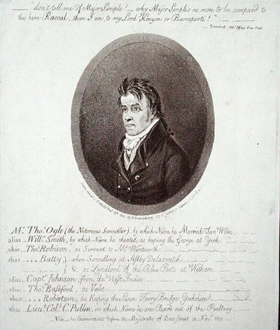 Mr Thomas Ogle, publicerad av Hannah Humphrey 1801 (etsning) av James Gillray