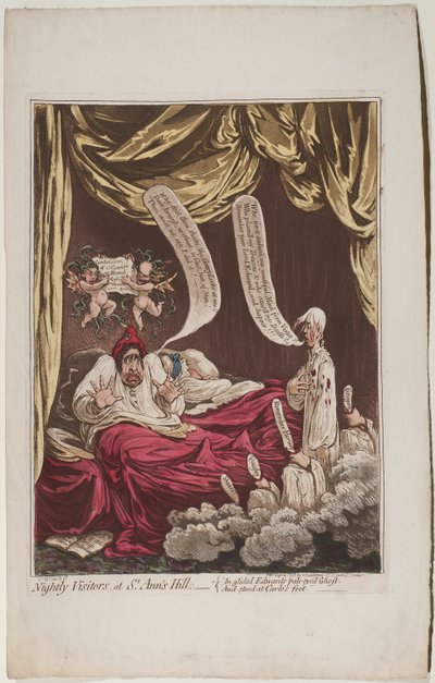 Nattliga besökare på St Anns Hill, 1798 av James Gillray