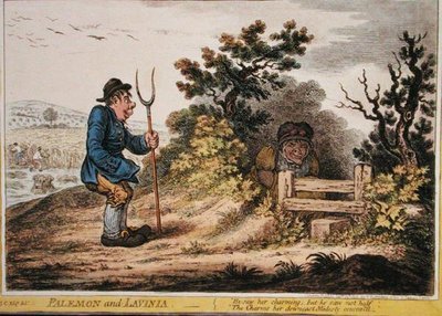Palemon and Lavinia, publicerad av Hannah Humphrey 1805 (handfärgad etsning) av James Gillray