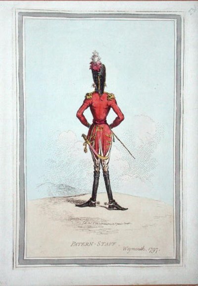 Pattern-Staff, publicerad av Hannah Humphrey 1797 (handfärgad etsning) av James Gillray