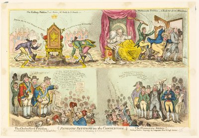 Patriotiska framställningar om konventionen av James Gillray