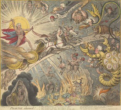 Phaeton larmad av James Gillray