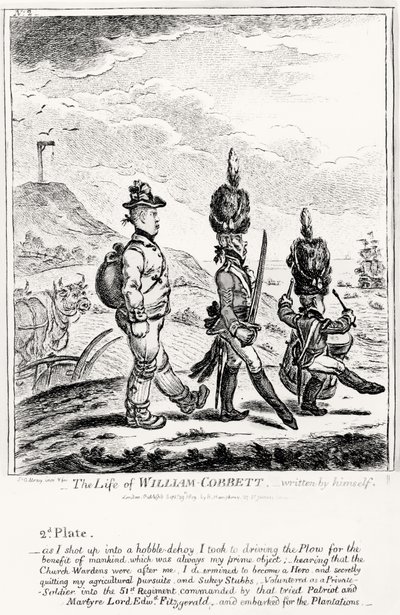Tallrik 2, från The Life of William Cobbett, skriven av honom själv, pub. av H. Humphrey, 1809 av James Gillray