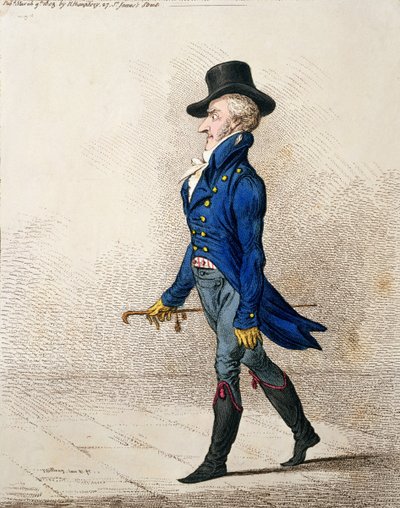 Porträtt av en man, publicerat av Hannah Humphrey 1803 (handkolorerad etsning) av James Gillray