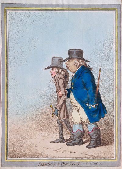 Pylades och Orestes, pub. av Hannah Humphrey, 1797 av James Gillray
