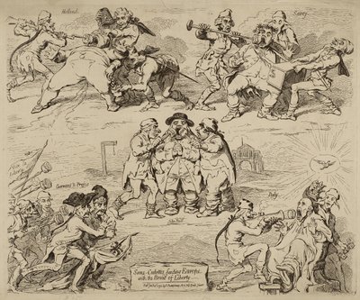 Sans-Culottes, Feeding Europe with the Bread of Liberty, publicerad 12 januari av James Gillray