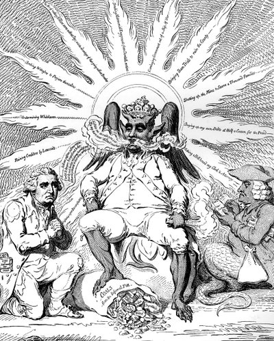 Satan i all sin härlighet..., 1792. av James Gillray