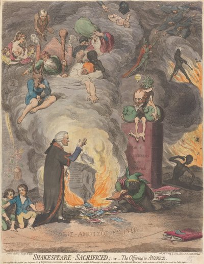 Shakespeare offrade; eller, erbjudandet till girighet av James Gillray