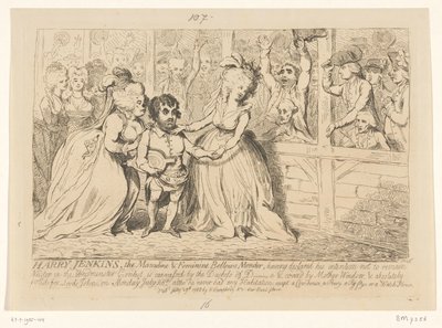 Tecknad film om engelsk inrikespolitik, 1788 Harry Jenkins, The Masculine & Feminine Bellow Mender av James Gillray