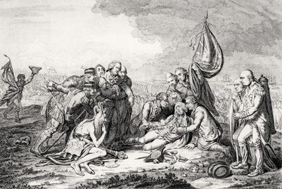 The Death of the Great Wolfe, pub. av H. Humphrey, 1795 (se även 119752, 124902 & 153197) av James Gillray
