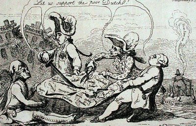 The Dutch Divisions, utgiven av S.W. Fores 1787 (etsning) av James Gillray