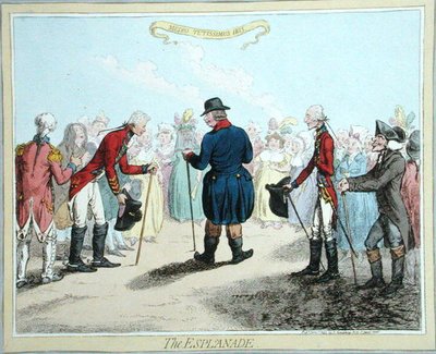 The Esplanade, publicerad av Hannah Humphrey 1797 (handfärgad etsning) av James Gillray