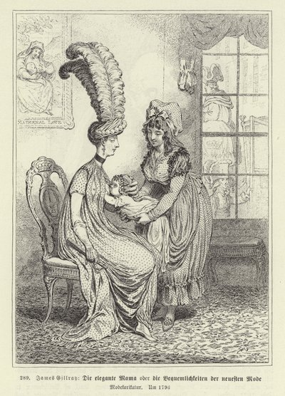 Den fashionabla mamman av James Gillray