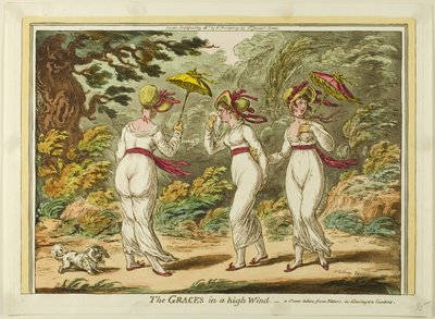 The Graces i en hög vind av James Gillray