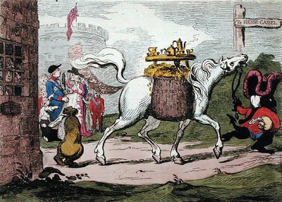 The Legacy, utgiven av W. Holland 1786 (handfärgad etsning) av James Gillray
