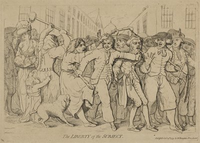 Ämnets frihet, publicerad 15 oktober 1779 av James Gillray