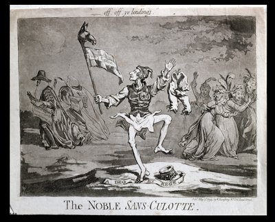 The Noble Sans-Culotte, utgiven av Hannah Humphrey 1794. av James Gillray