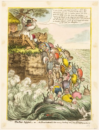 Grisarna besatta av James Gillray