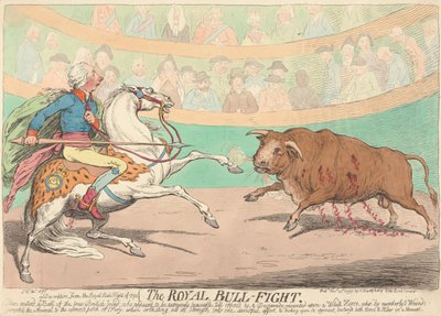 Der königliche Stierkampf av James Gillray