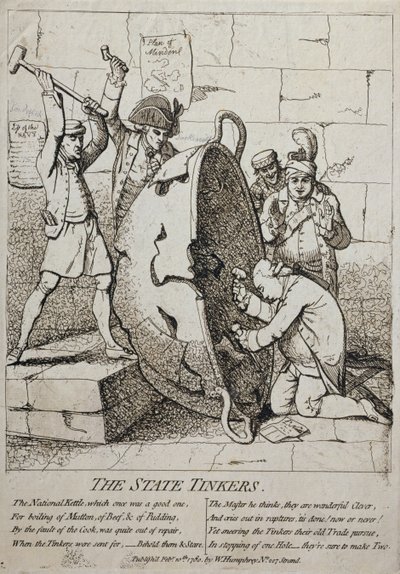 The State Tinkers, publicerad av William Humphrey 1780 av James Gillray