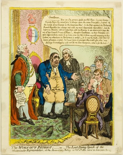 Den utslitne patrioten av James Gillray