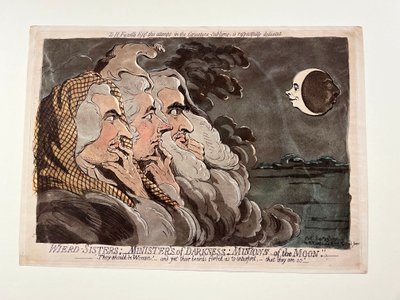 De märkliga systrarna; Mörkrets tjänare; Månens hantlangare av James Gillray