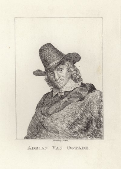 Adriaen van Ostade, döpt som Adriaen Jansz Hendricx. Etsat av James Girtin. av James Girtin