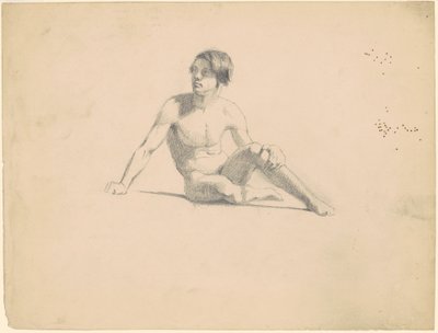 Sittande man naken [recto] av James Goodwyn Clonney