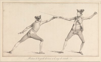 Placering av Garde de Tierce och Coup de Seconde av James Gwin