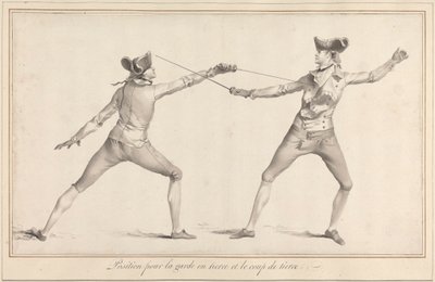 Position för Garde en Tierce och Coup de Tierce av James Gwin