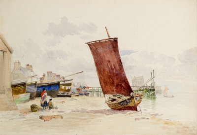 Utsikt över träpiren vid Broughty Ferry av James Hall Cranstoun