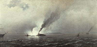 The Monitor and the Merrimac, 1874-75 av James Hamilton