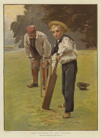 Framtidens slagman (chromolitho) av James Hayllar