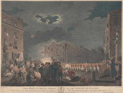 Kravallerna på Broad Street den sjunde juni 1780 av James Heath
