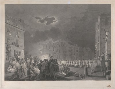 Kravallerna på Broad Street den sjunde juni 1780 av James Heath