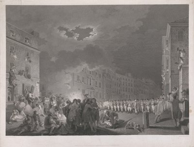 Kravallerna på Broad Street den sjunde juni 1780 av James Heath
