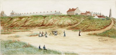 Skiss till Law Well (akvarell, bodycolour och blyertspenna på papper) av James Henry Cleet