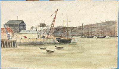 Trinity Boy House (akvarell, kroppsfärg och penna på papper fast på kortet) av James Henry Cleet