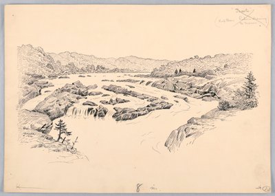 River Rapids, design för Washington Board of Trade Dinner, 13 maj 1908 av James Henry Moser