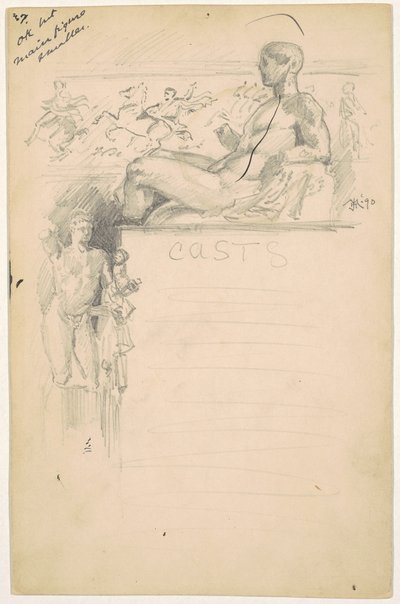 Studie för "Casts from Antique Sculpture: The Parthenon" av James Henry Moser