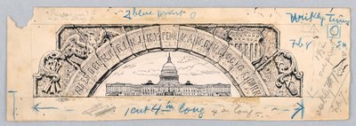 U.S. Capitol Building, under en båge av de tretton staterna av James Henry Moser
