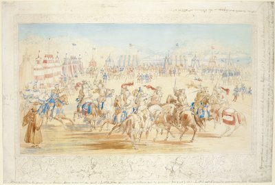 Melee (nr 1), 1839 (penna och wc på papper) av James Henry Nixon