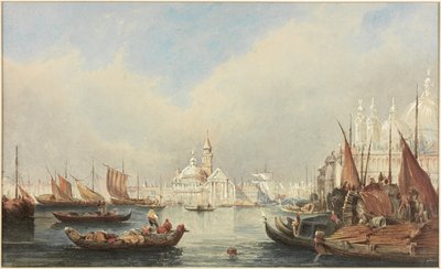 St. Markus Venedig (akvarell och kroppsfärg på papper ombord) av James Holland