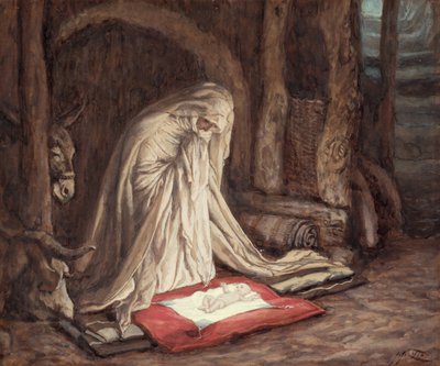 Vår Herre Jesu Kristi födelse, illustration till The Life of Christ, ca 1886-94 (gouache på kartong) av James Jacques Joseph Tissot