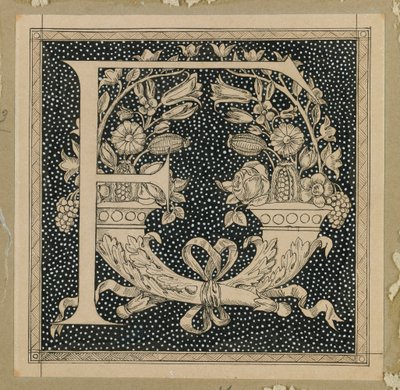 Stor bokstav F, illustration från Vår Herre Jesu Kristi liv (bläck på papper) av James Jacques Joseph Tissot