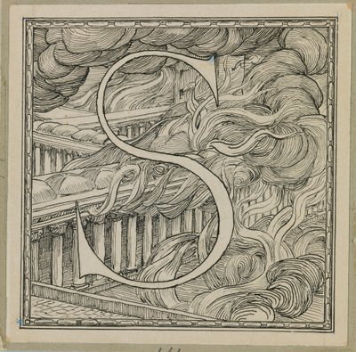 Stor bokstav S, illustration från Vår Herre Jesu Kristi liv (bläck på papper) av James Jacques Joseph Tissot