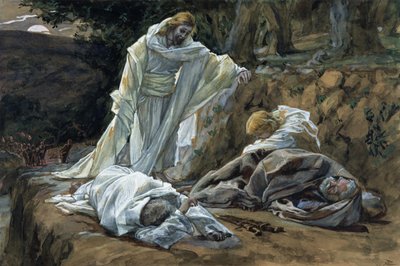Could Ye Not Watch with Me One Hour?, illustration till The Life of Christ, c.1886-94 (wc & gouache på kartong) av James Jacques Joseph Tissot